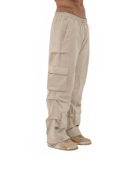 WIDE CARGO PANT CREAM